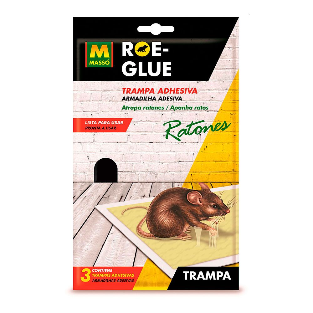 ARMADILHA ADESIVA PARA RATOS, BLISTER 3 uds