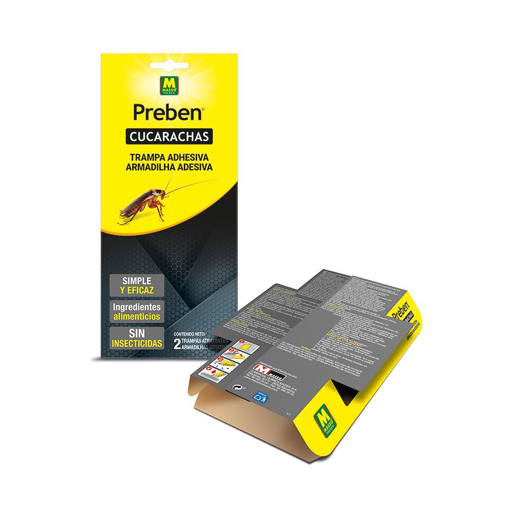ARMADILHA ADESIVA PARA BARATAS, 5 uds