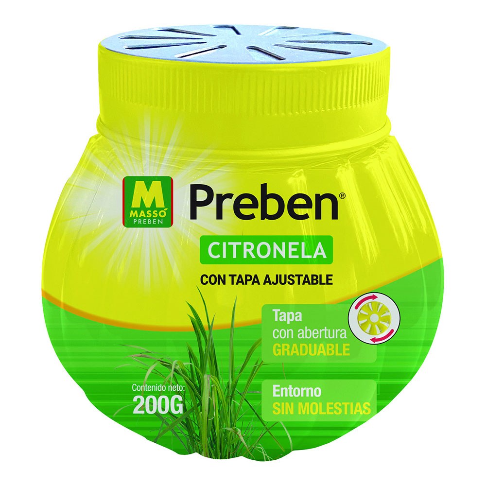 GEL COM CITRONELA TAMPA AJUSTÁVEL, PREBEN, 200 g