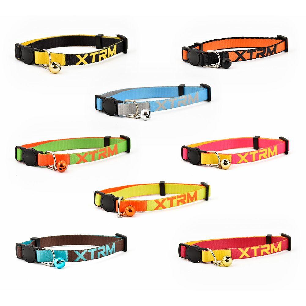 COLEIRA GATO X-TRM NEON FLASH 10 mm x 22-33 cm, CORES SORTIDAS