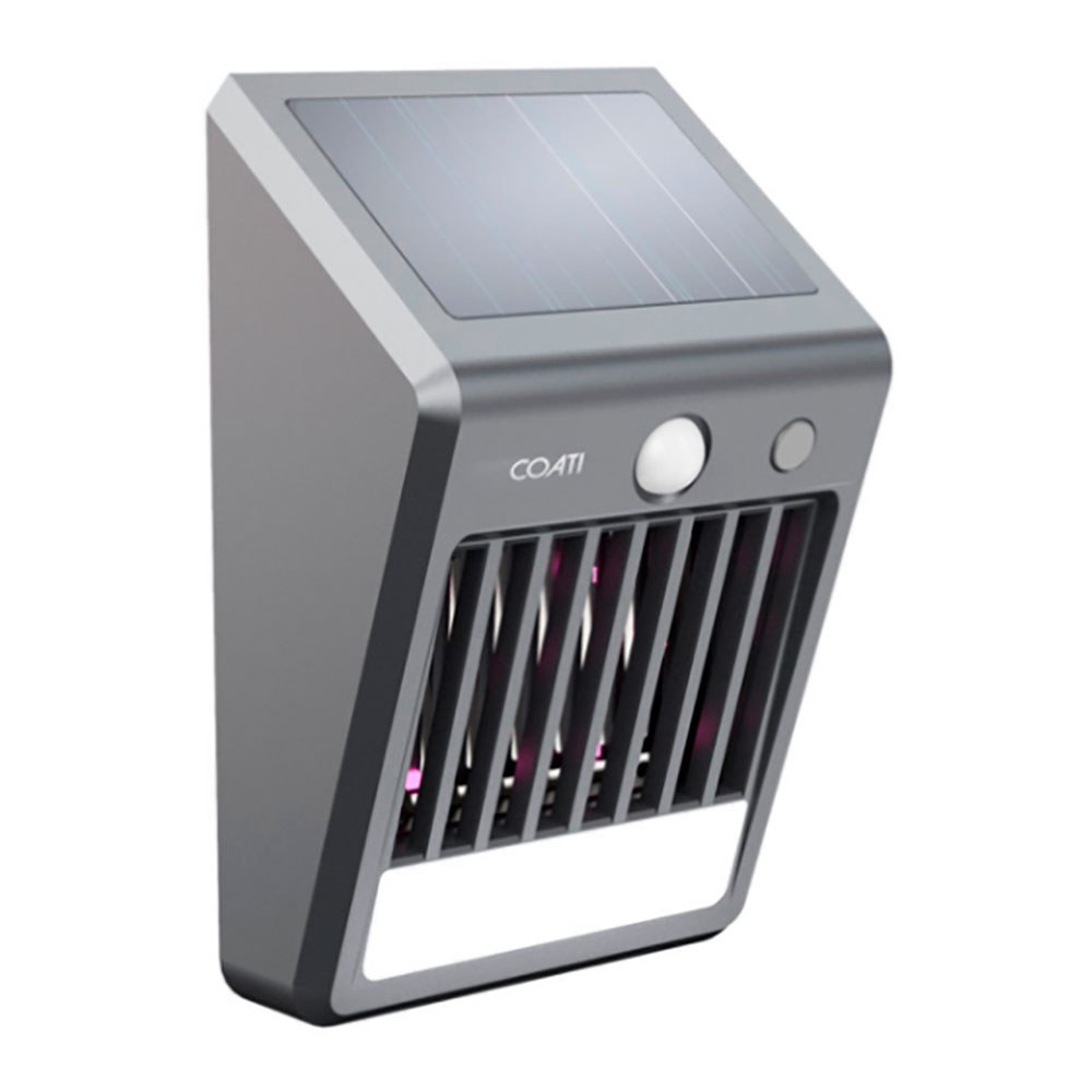 LUMINÁRIA SOLAR DE PAREDE COM SENSOR PIR PARA MATAR MOSQUITOS, PRETA, 110 x 67 x 170 mm