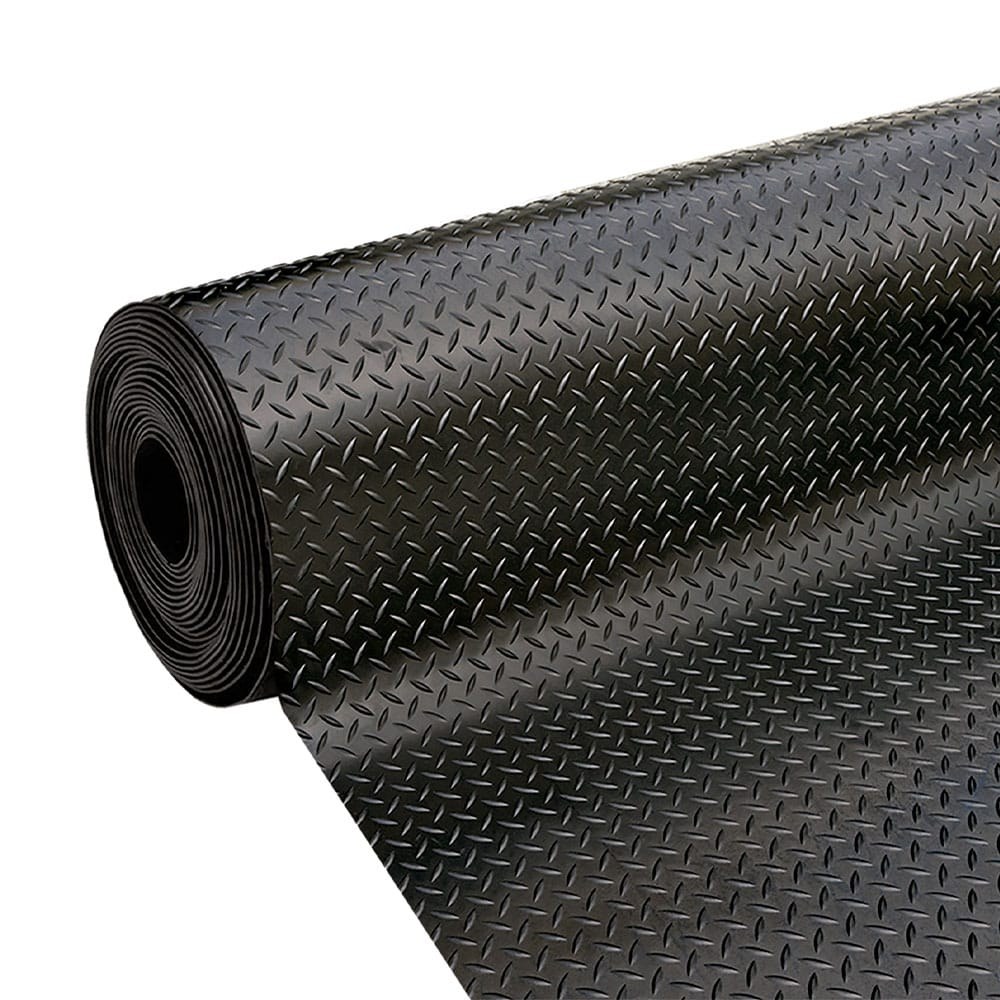 TAPETE DE BORRACHA COM PADRÃO DIAMANTE, 1,2 x 10 m
