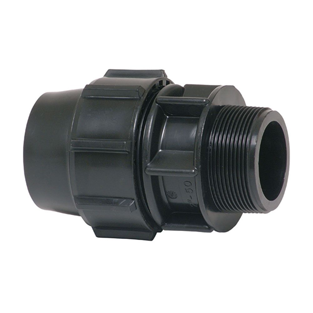 UNIÃO MIISTA ROSCA MACHO POLIPROPILENO 20 mm x ½ pol