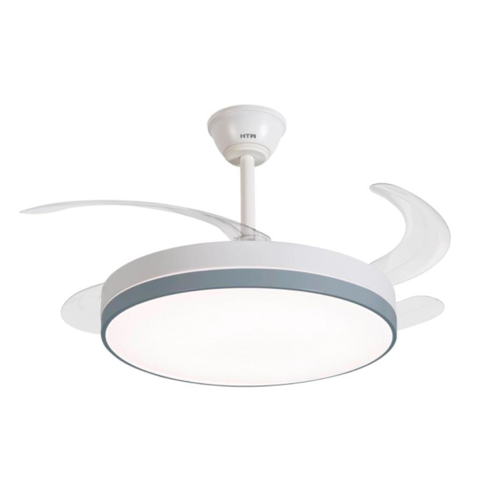 VENTILADOR DE TETO COM ASPAS RETRÁCTEIS, 65 W, 6 VELOCIDADES, BRANCO, Ø106 cm