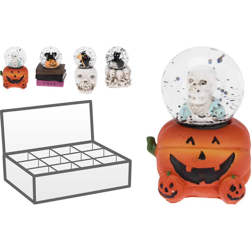 BOLA DE NEVE E ÁGUA HALLOWEEN, 4 MODELOS, Ø45mm