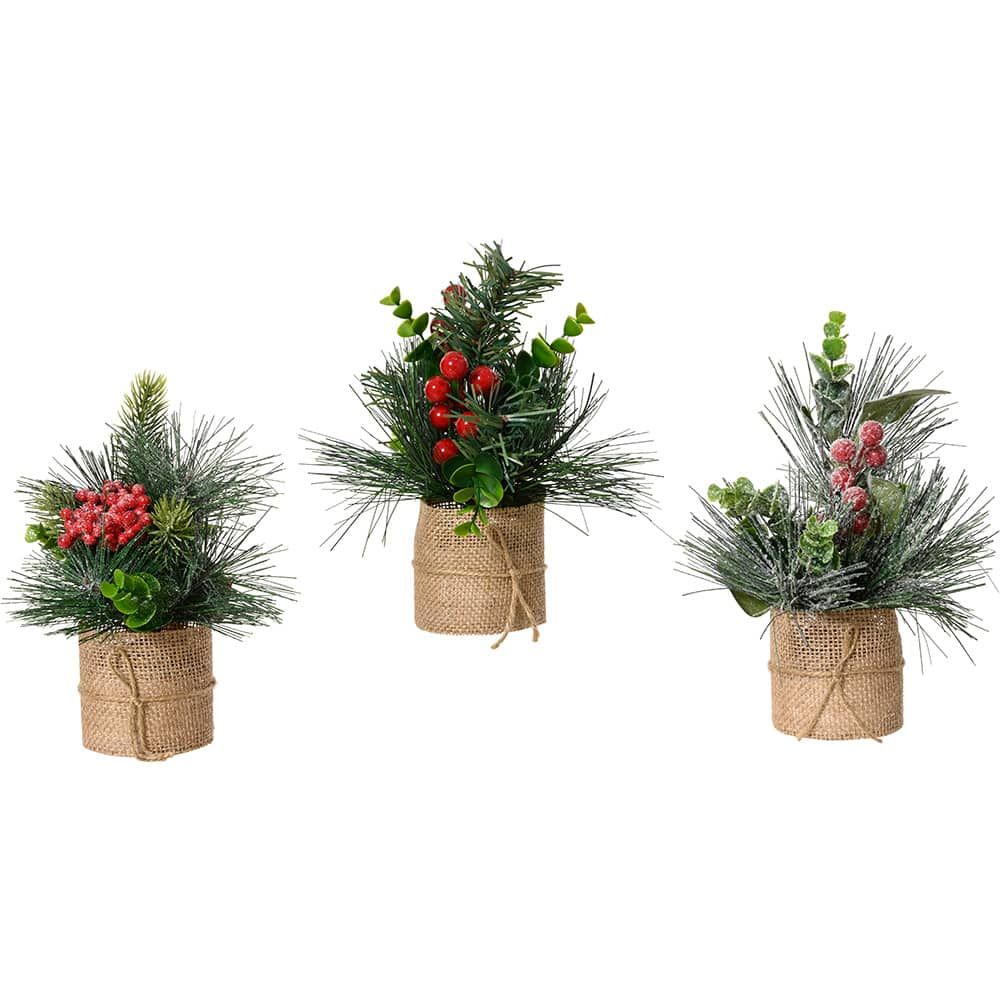 PLANTA DECORATIVA PEQUENA NATAL, USO INTERIOR, MODELOS VARIADOS, 20 x 15 cm