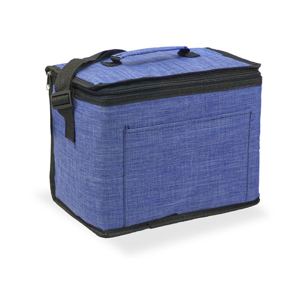 GELEIRA TIPO SACO 10 l DESIGN GANGA AZUL COM DEBRUM E PEGA PRETA, 28 x 16 x 22 cm
