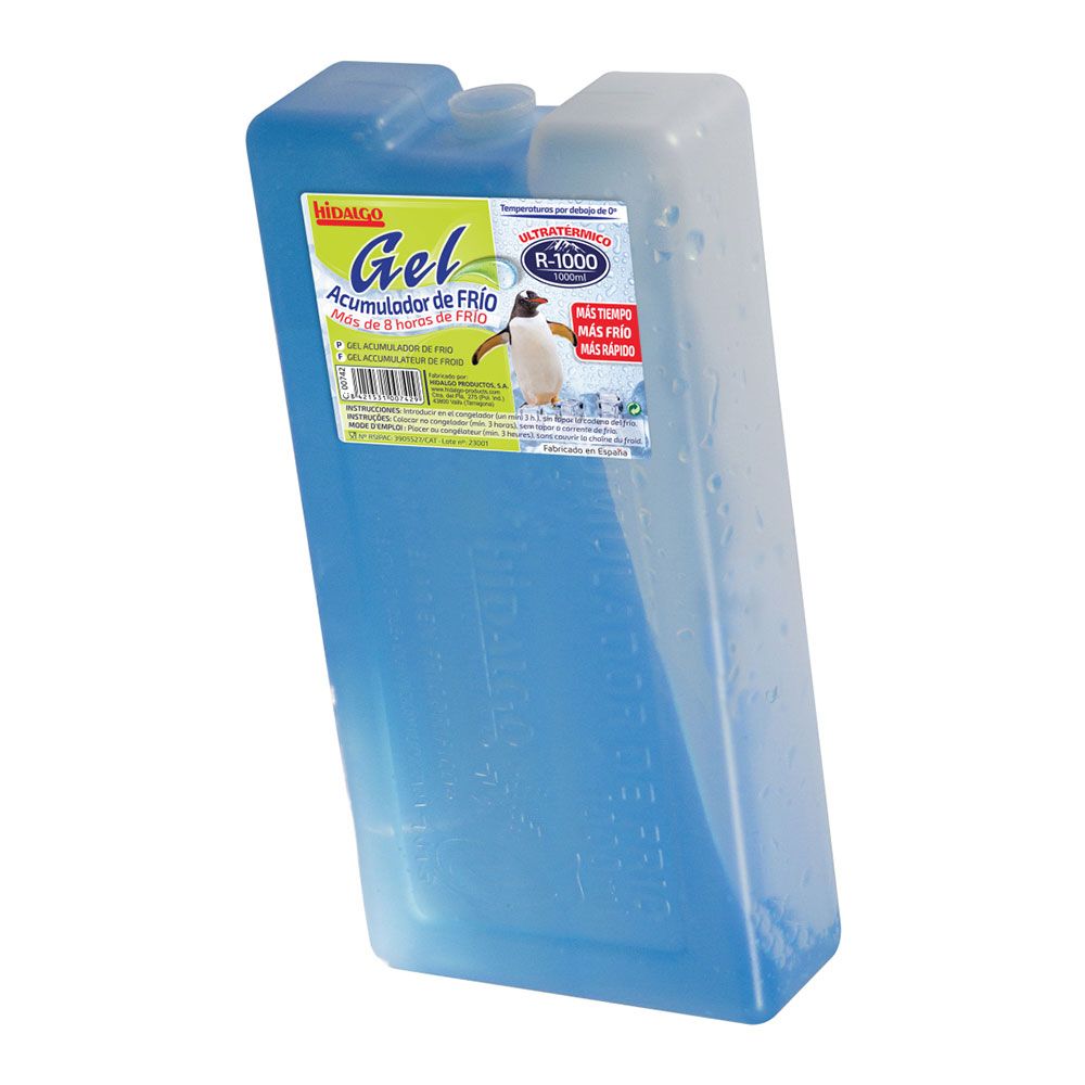 ACUMULADOR DE GELO FRIO EM GEL R-1000, 1000 ml, 22 × 11 × 5 cm