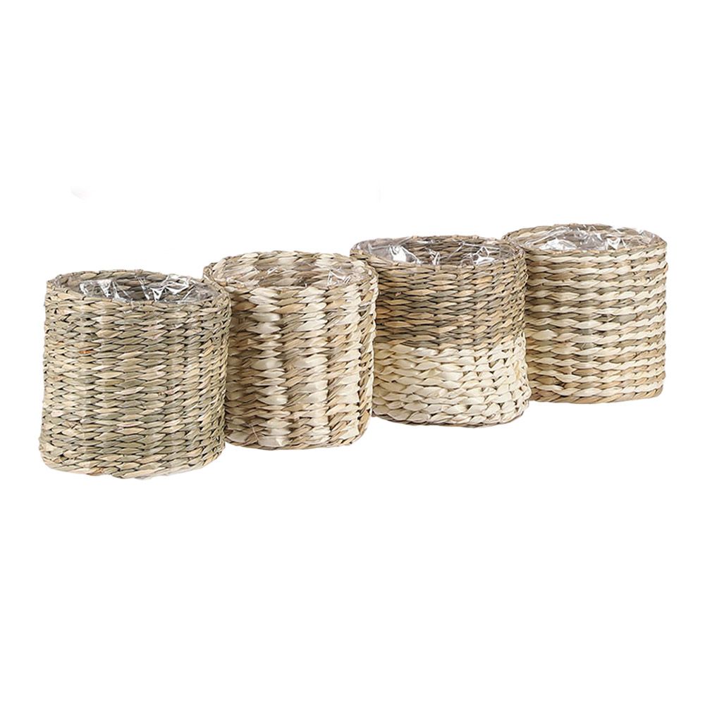 CESTO MODELO ALEXIS BRANCO-BEIGE Ø10x9cm. MATERIAL VIME CORES / MODELOS DIVERSOS
