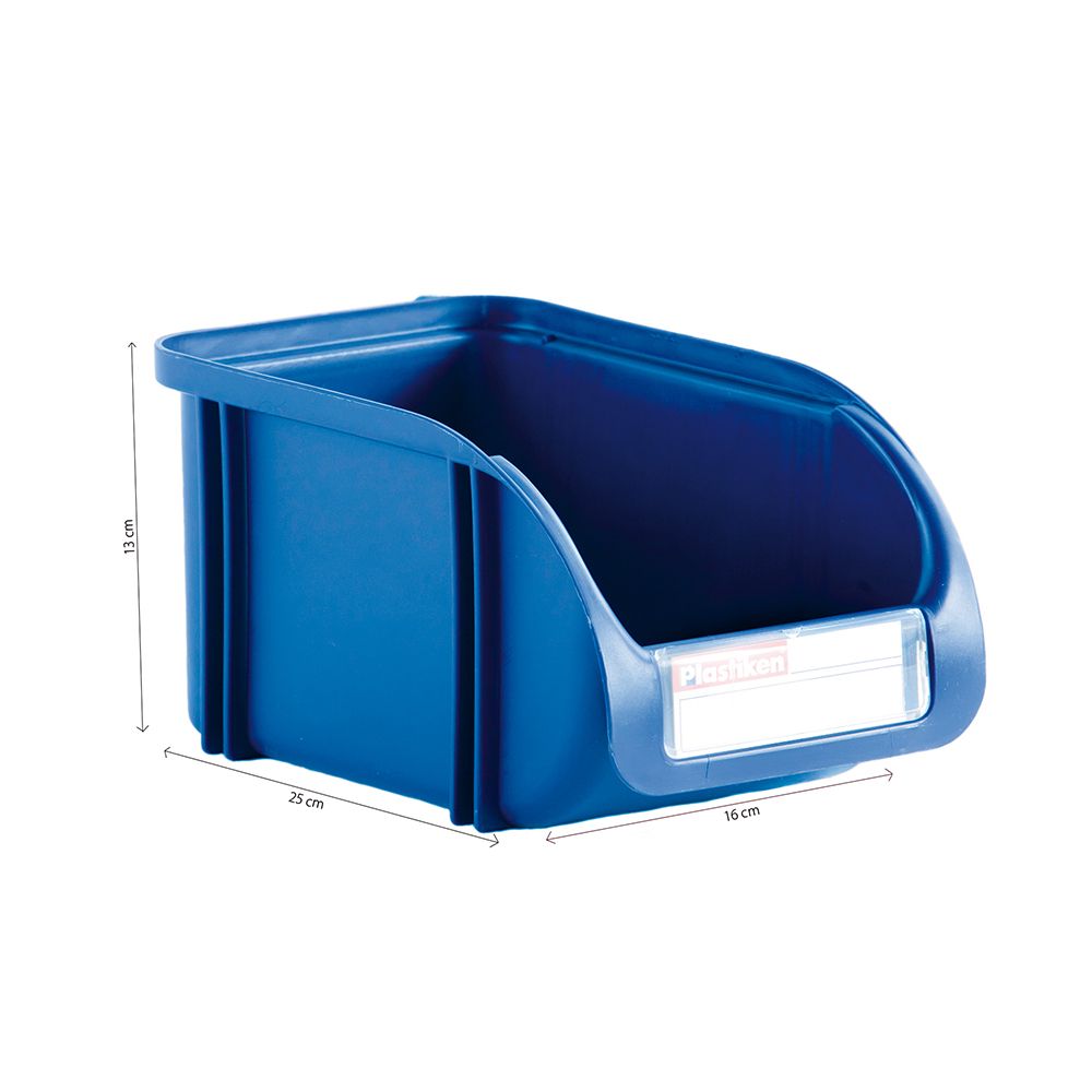 GAVETA EMPILHÁVEL COR TITANIUM AZUL 16 cm
