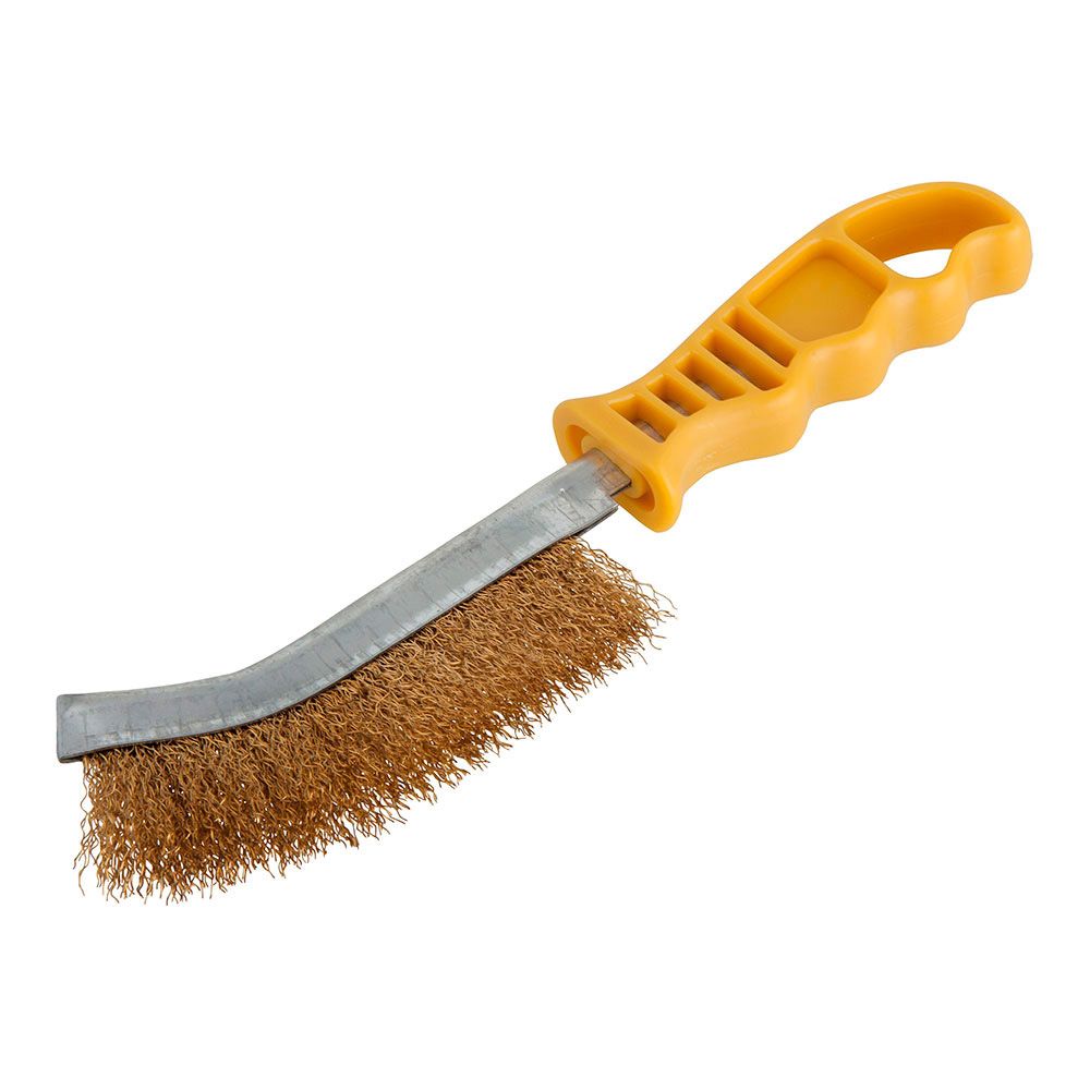 ESCOVA DE MÃOS EM LATÃO, COM CABO EM PLÁSTICO, 265 mm