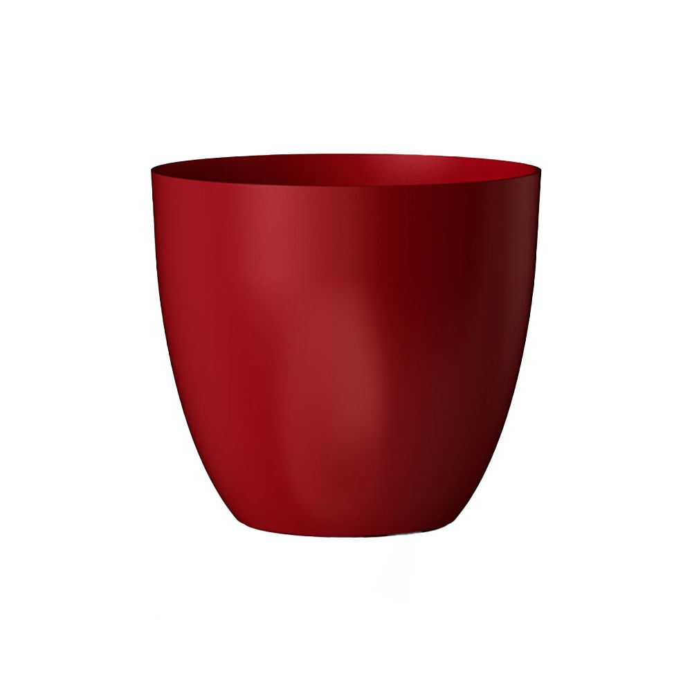 VASO DE FLORES DE PLÁSTICO VERMELHO Ø18 cm