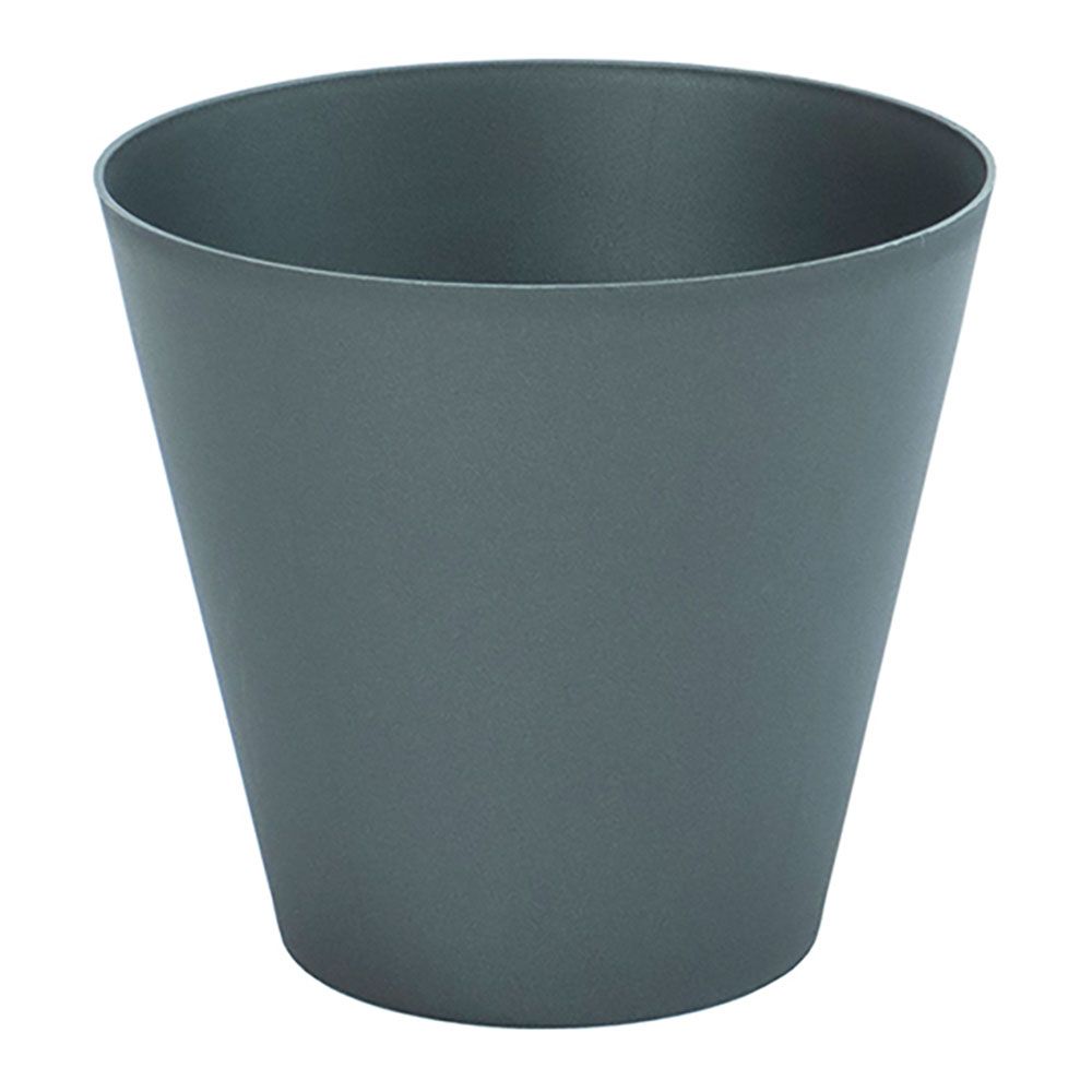 VASO TIPO CONE DE INJEÇÃO COR ANTRACITA Ø22 cm