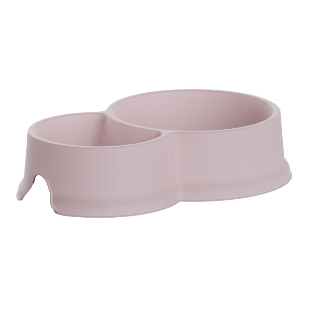 COMEDOURO DUPLO CAPACIDADE: 0,3 E 0,65 L COR ROSA