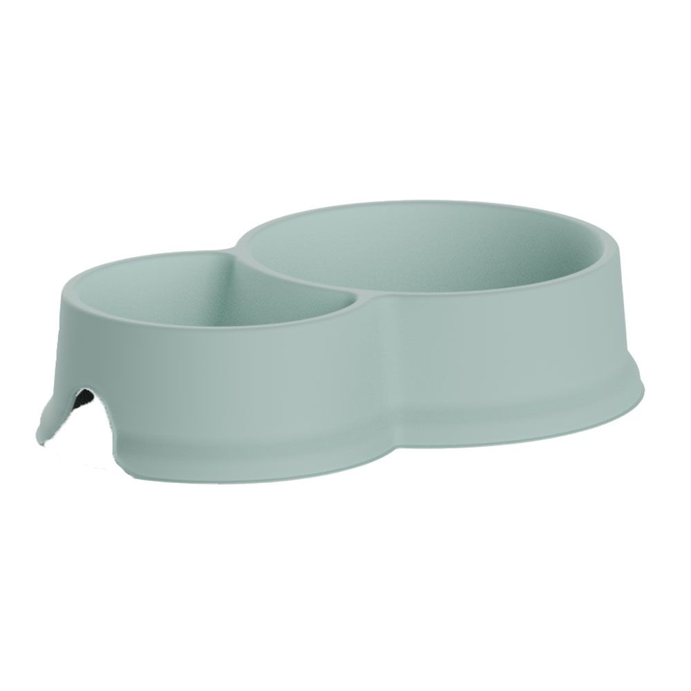 COMEDOURO DUPLO CAPACIDADE: 0,3 E 0,65 L COR MENTA