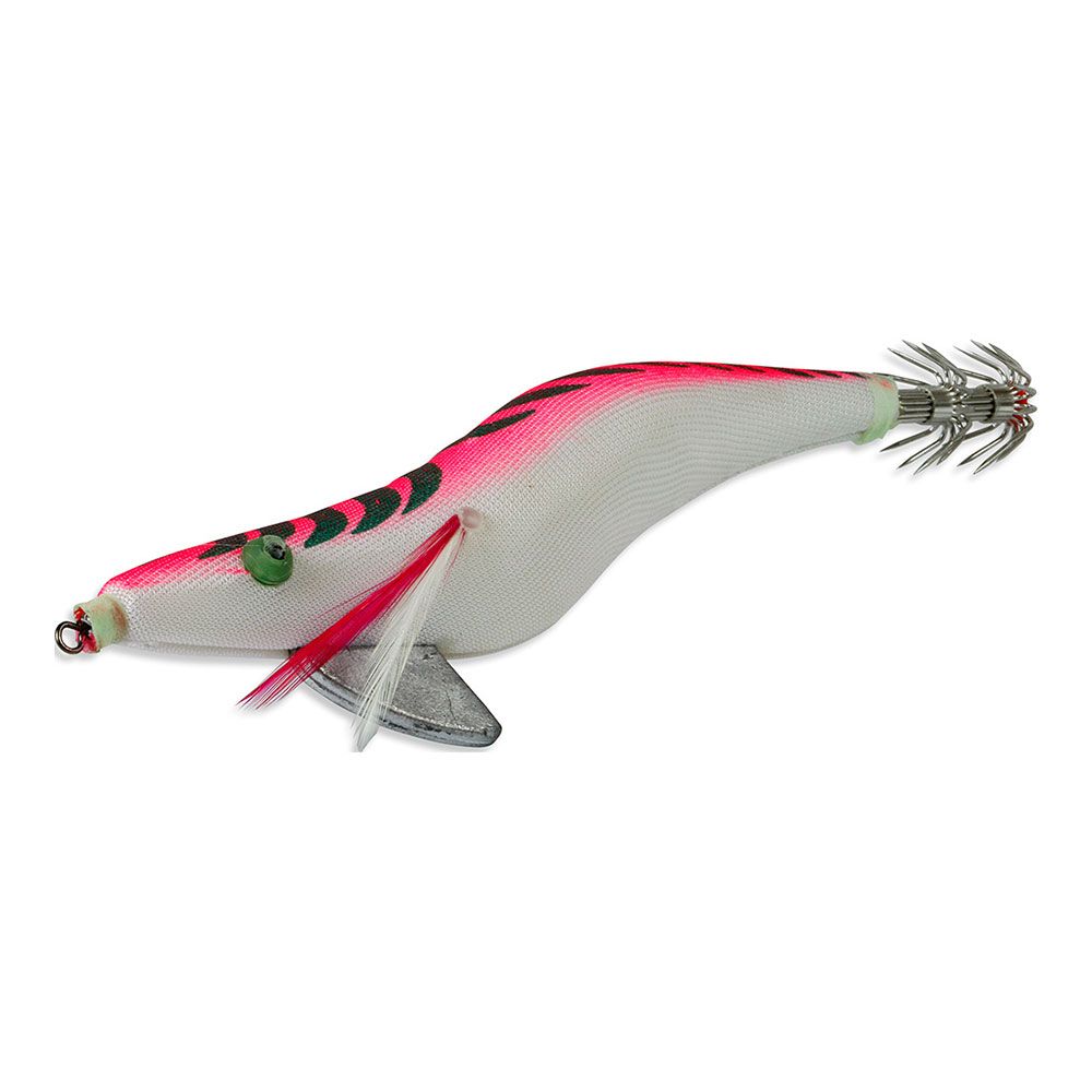 ISCA ARTIFICIAL ESPECIAL PARA PESCA DE LULAS E CHOCO. BARRIGA BRANCA COR ROSA 135 mm