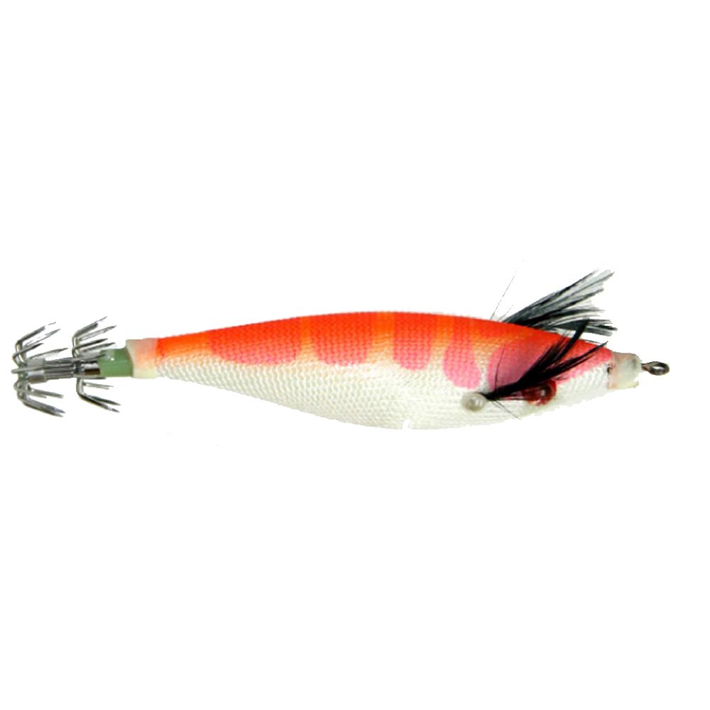 PASSARINHO PARA PESCA DE LULAS E CHOCO EM BARCO, 100 mm COR VERMELHA BARRIGA BRANCA