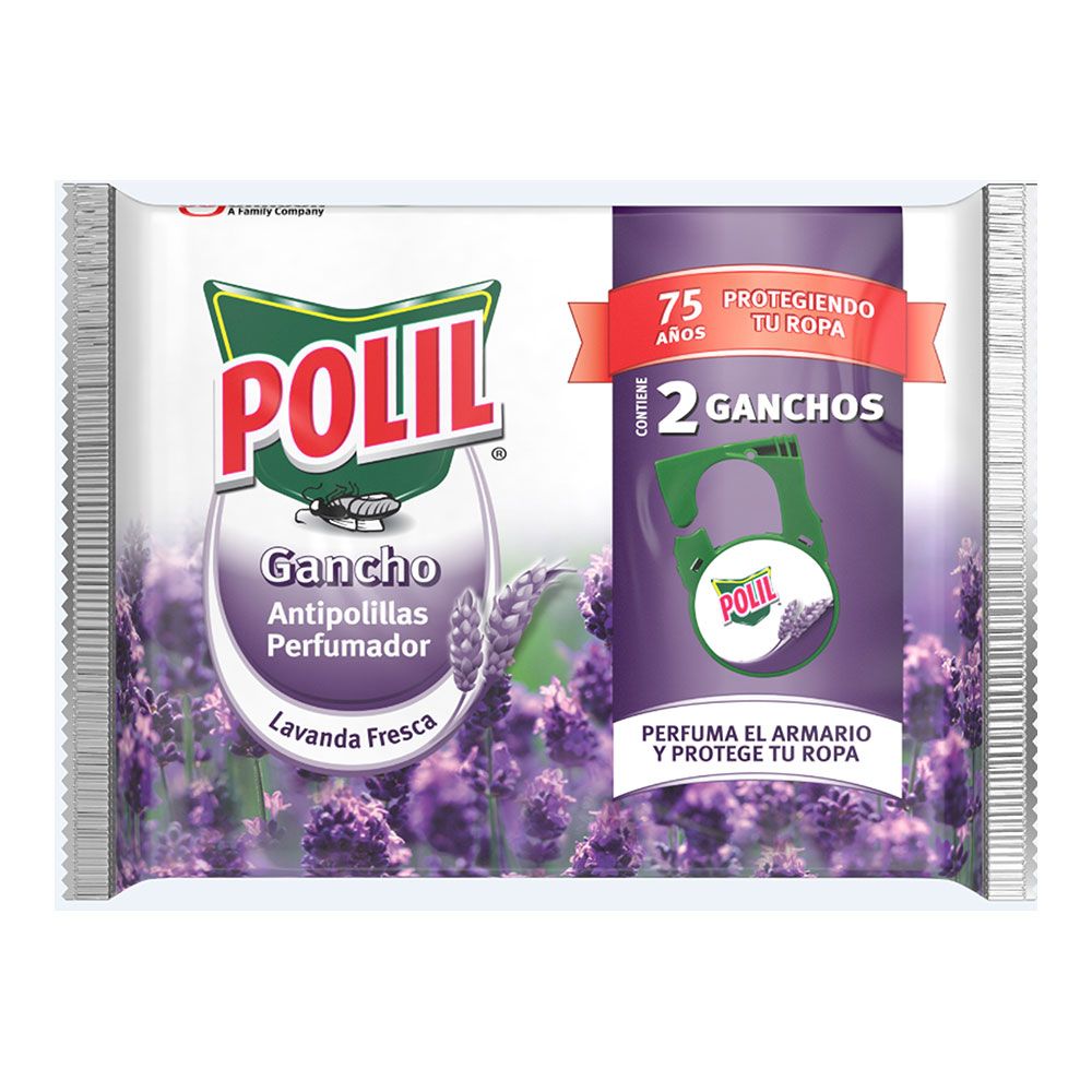 ANTI-TRAÇAS COM GANCHO LAVANDA, 2 uds