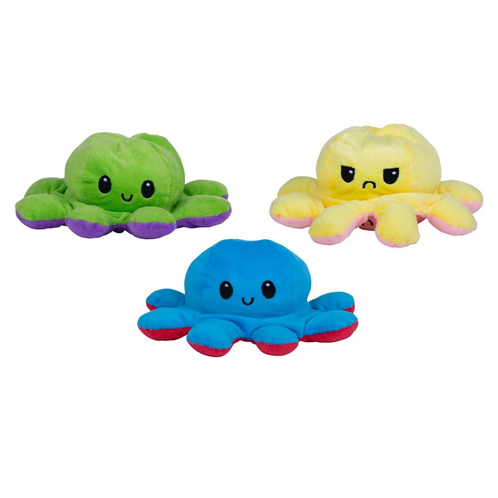 POLVO DE PELÚCIA REVERSÍVEL, CORES VARIADAS, Ø 19 cm