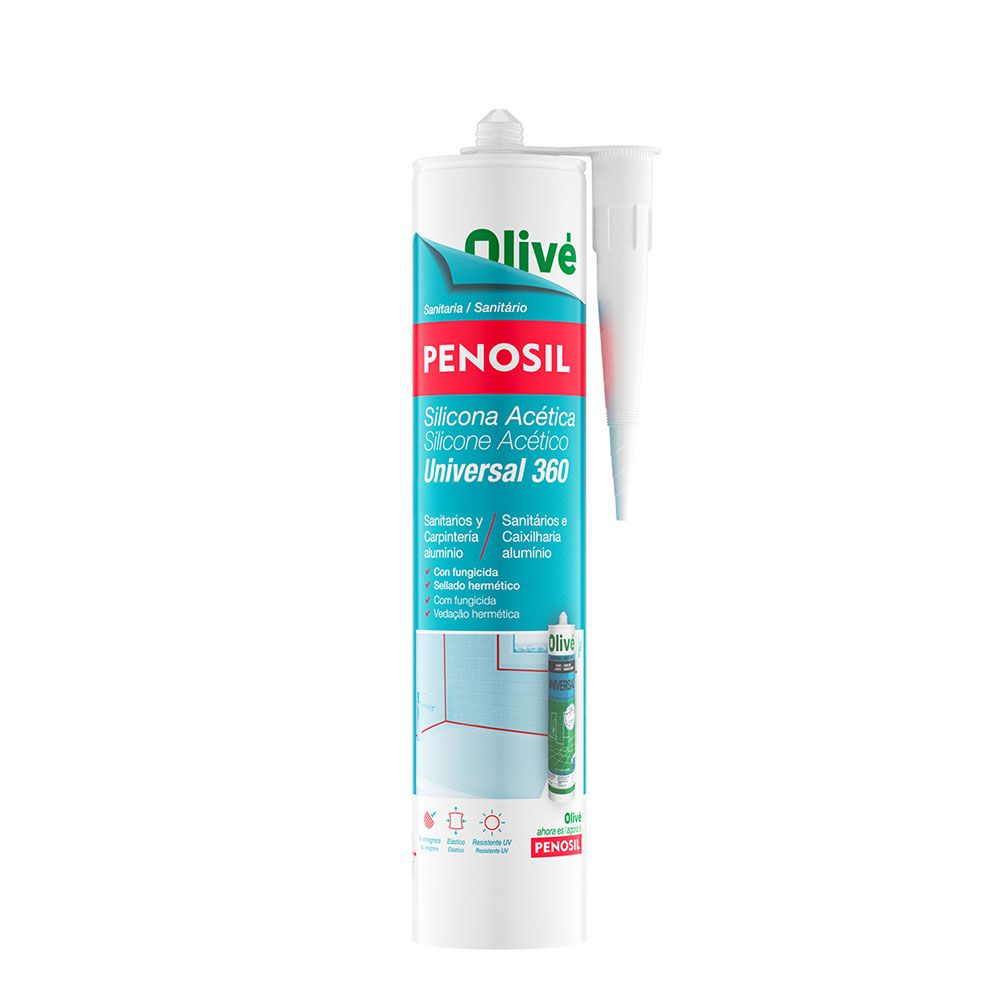 SILICONE ACÉTICO SANITÁRIO UNIVERSAL 360 TRANSLÚCIDO 280 ml