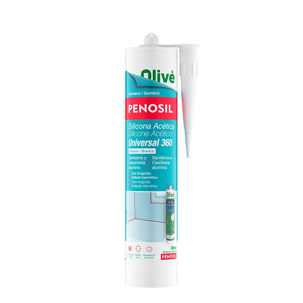 SILICONE ACÉTICO SANITÁRIO UNIVERSAL 360 BRANCO 280 ml