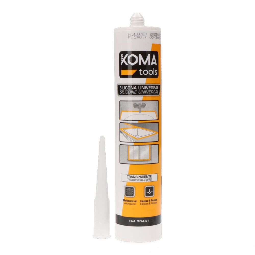 SILICONE UNIVERSAL TRANSLÚCIDO ACÉTICO CONTRA FUNGOS 280 ml