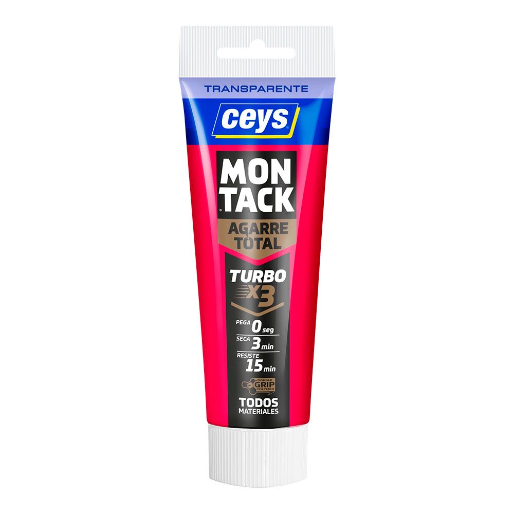 ADESIVO PRO DE MONTAGEM MONTACK TURBO TRANSPARENTE TUBO 125 ml