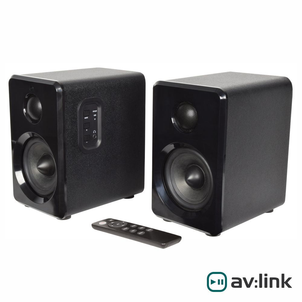 Conjunto 2 Colunas Ativa/Passiva 3.5" 30W Preto USB/BT/AUX