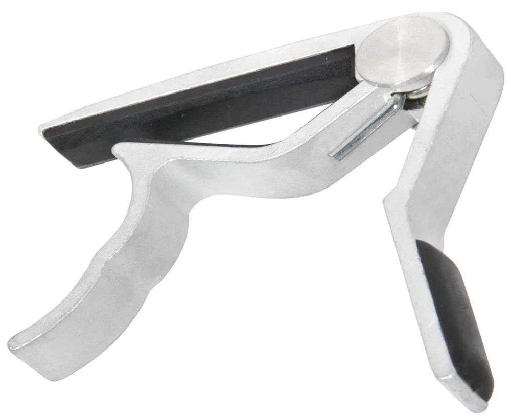 Capo com Mola para Guitarras Prateado