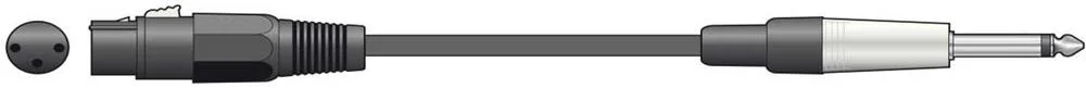 Cabo Xlr Femea para Jack 6.3 Mono Preto 1.5m