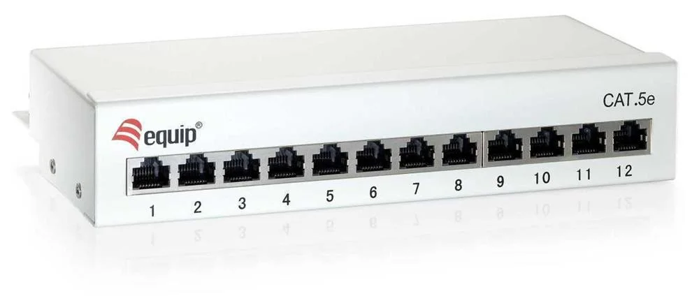 Patch Painel Equip 12-Port Blindado Cinza Claro