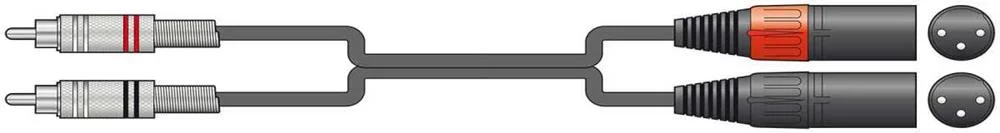 Cabo Áudio 2x Rca para 2x Xlr Macho 0.75m
