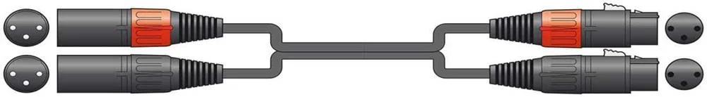 Classic Audio Lead 2 Xlr Female - 2 Xlr Male 0.75m