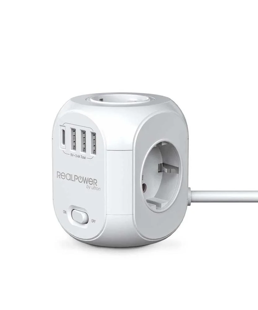 Realpower Powerbox 431 Extensão Elétrica 1,8 M 4 .