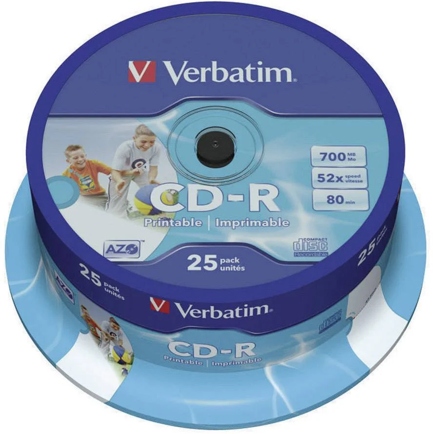 Verbatim Cd-R 52x Printavel 25 Unidades