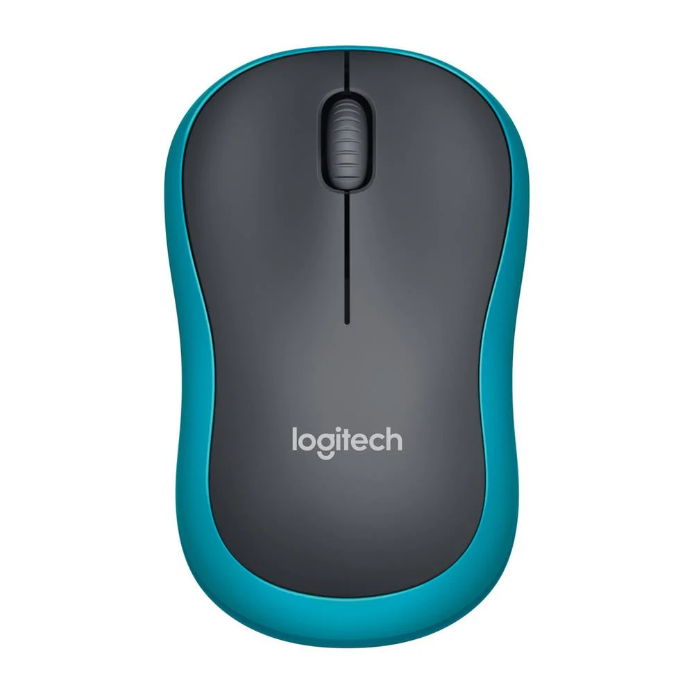 Rato Wireless M185 1000dpi Preto/Azul - Logitech