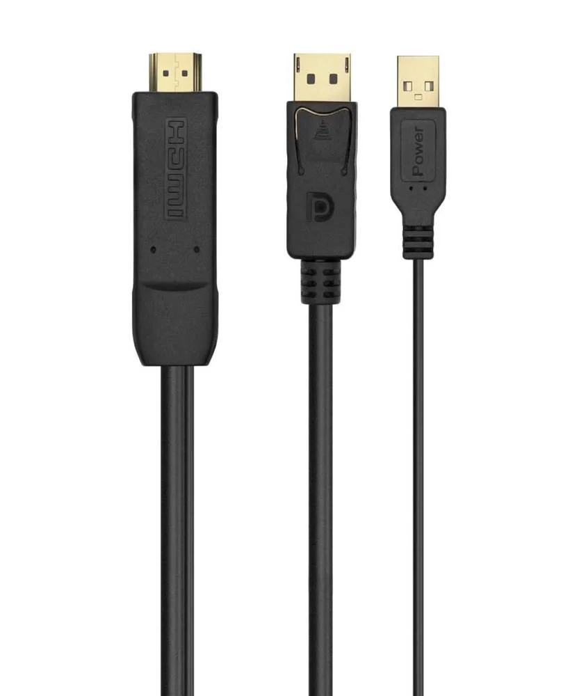Cabo Conversor Hdmi Macho - Displayport / Usb-A M.