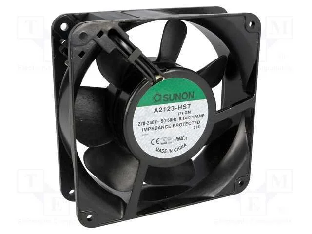 Ventilador: Ac, Transversal, 230vac, 120x120x38mm.