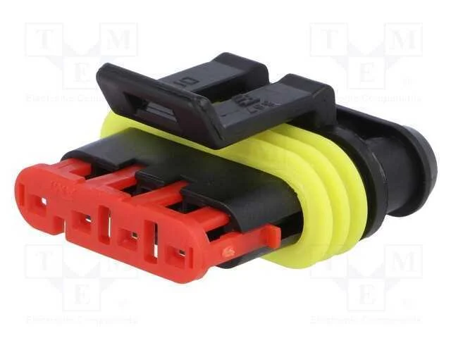 Ficha Amp Femea 4 Pinos Ip67 24vdc