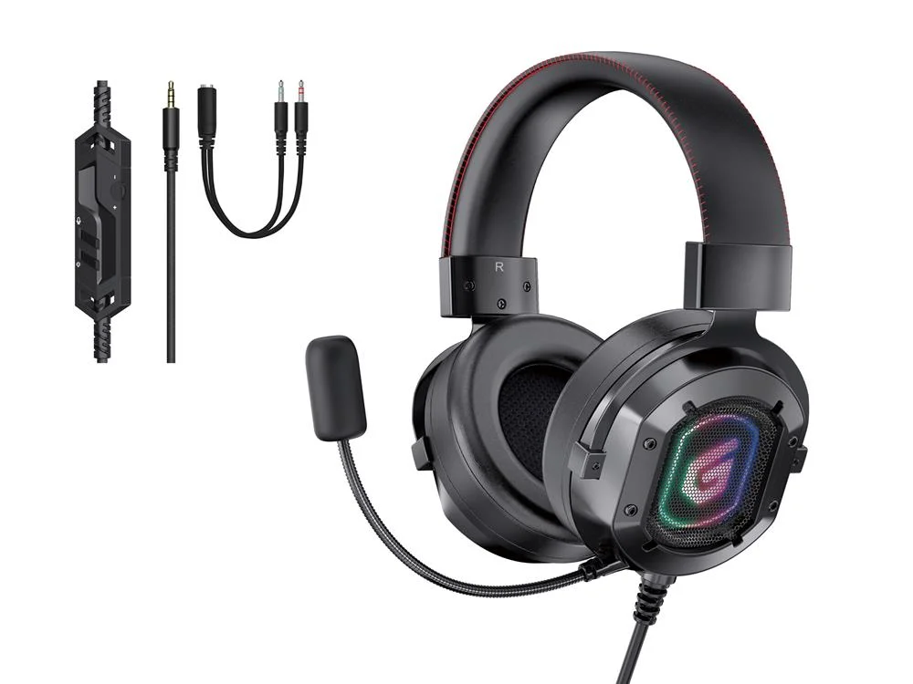Auscultadores Headset Gaming 7.1 Athan03b Preto -.