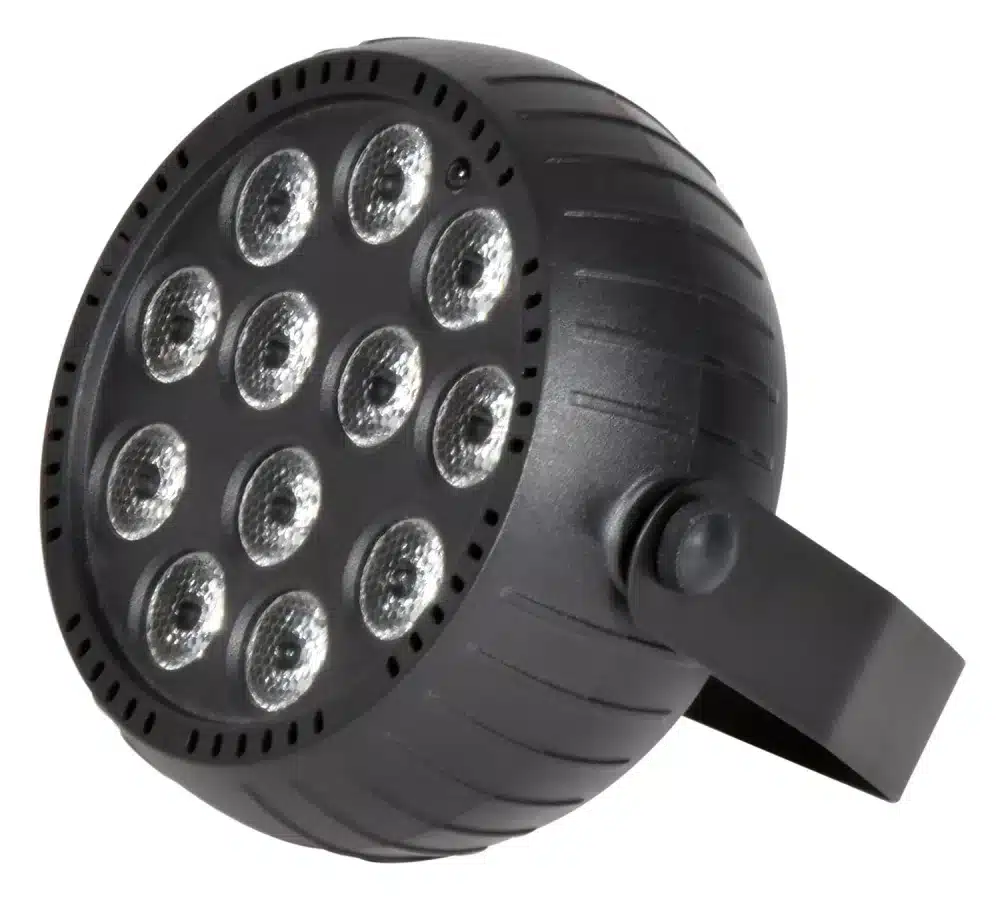 Mini Refletor LED Par Recarregável 12 Leds