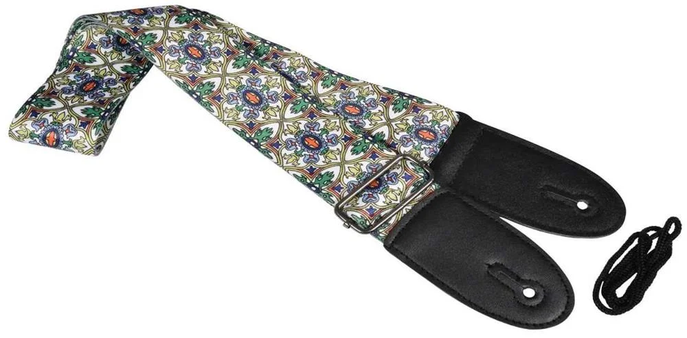 Correia de Guitarra Deluxe Floral Multicolorida