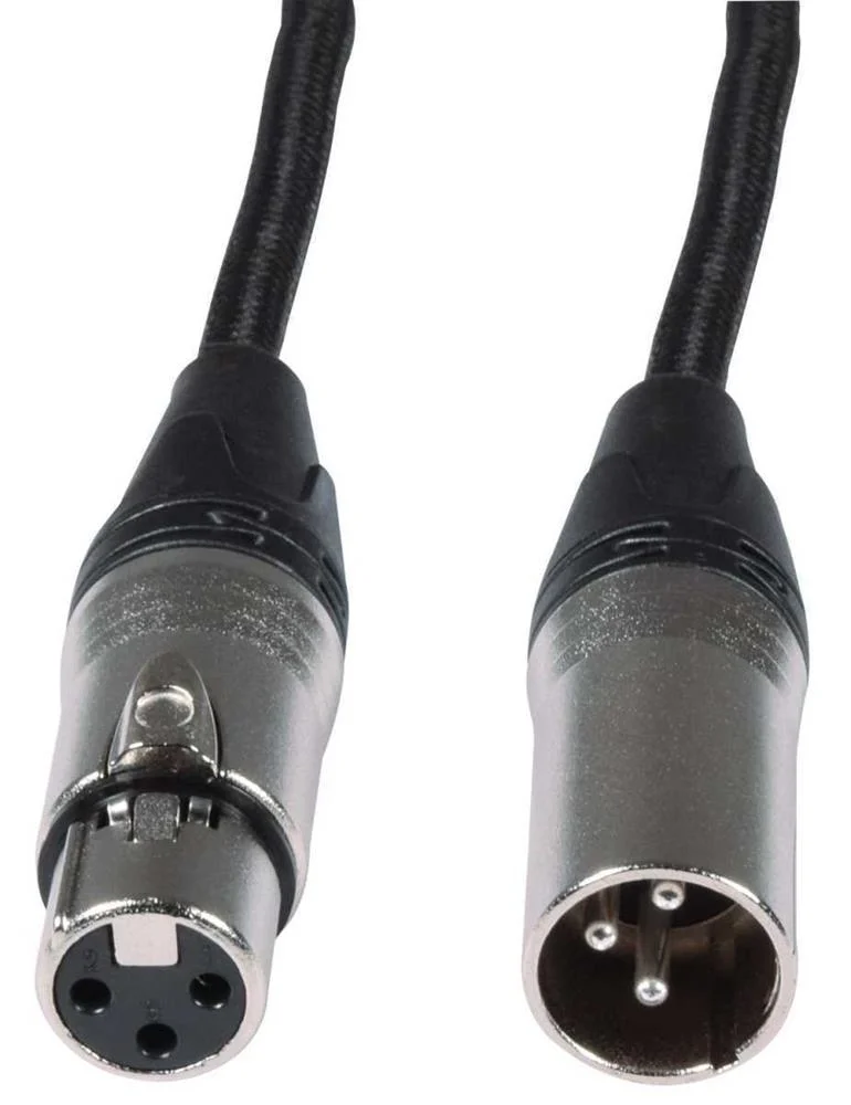 Cabo Xlr Fêmea para Xlr Macho Preto 6.0m