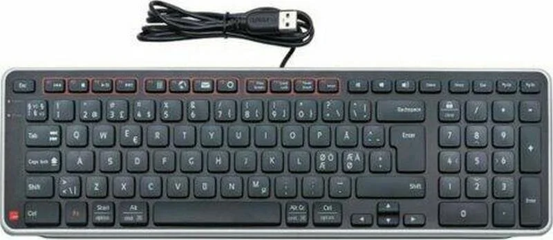 Contour Balance Teclado com Fio De-Layout Preto V.