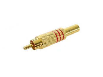 Extensão Ficha Rca Macho Vermelha Dourado