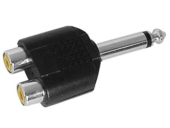 Rca Dual Fêmea para Jack Mono Macho 6.35mm
