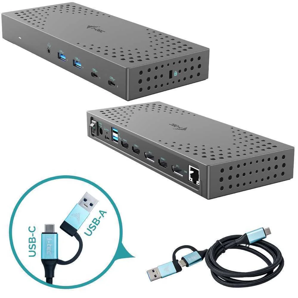 I-Tec Catriple4kdockpd2 Base & Duplicador de Port.