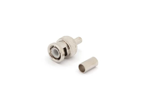 Bnc Macho Rg6 / U, 3 Partes Crimpagem