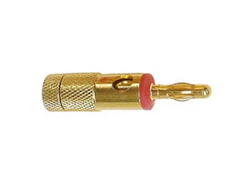 CM25R FICHA BANANA 4MM DOURADA VERMELHA