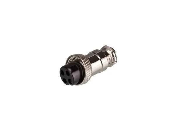 Ficha Micro 4 Pinos Femea com Rosca